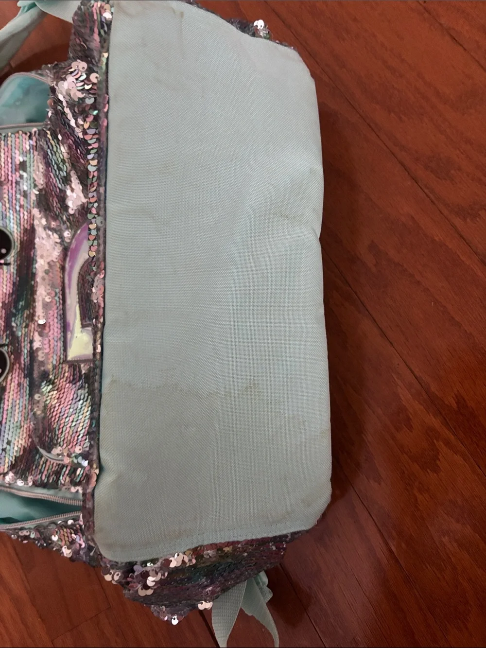 Justice Sequin Unicorn Backpack - Aqua & Silver